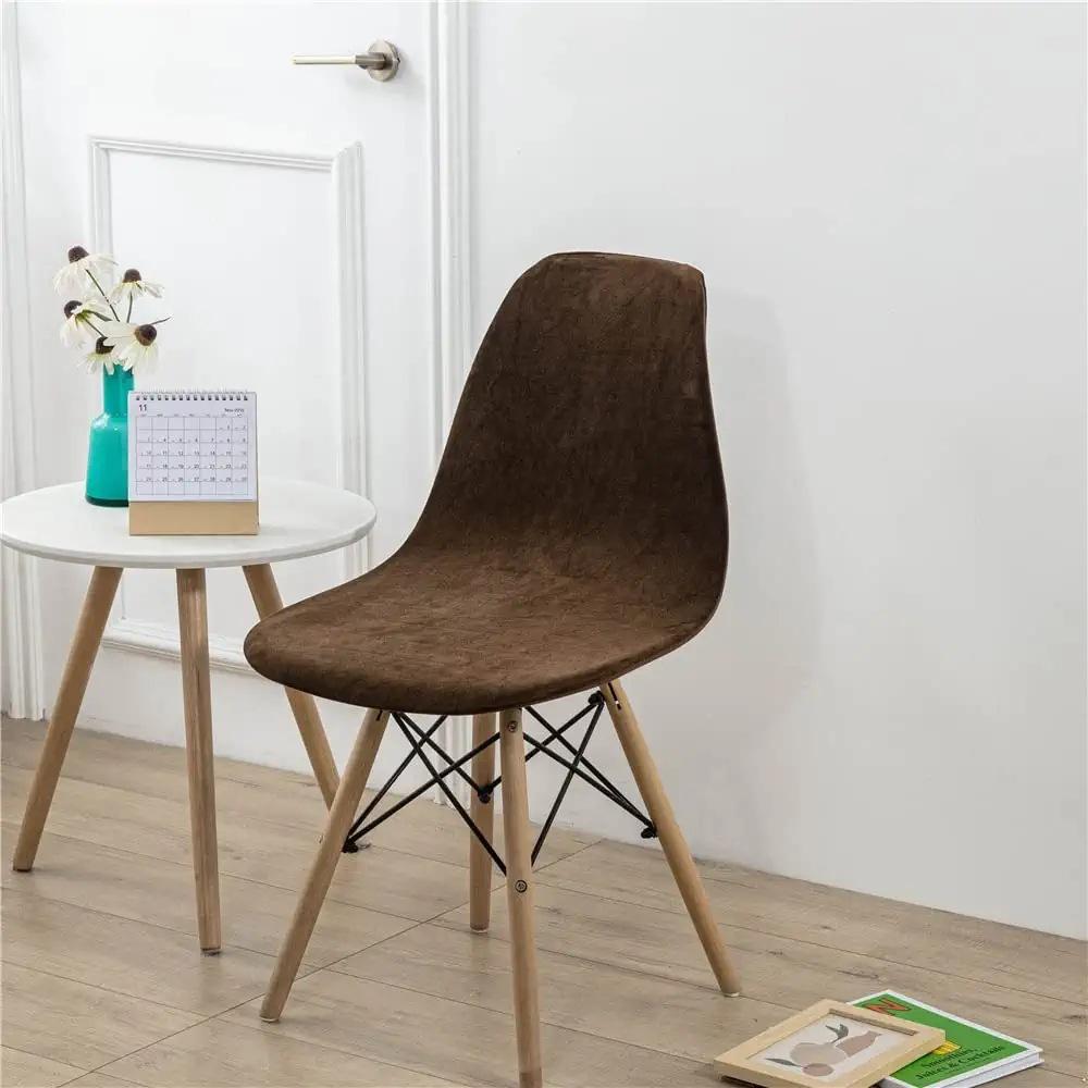 

Чехол для стула Silver Fox Velvet Shell, чехол для стула Four Seasons Universal Arc, однотонный эластичный чехол для стула 35*38*38cm