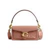 Tabby 20 Embossed Letter Logo Flap Hardware Snap Multifunctional Pocket Patent Leather Bag Women Handbags Cappuccino Brass CM556-B4A80