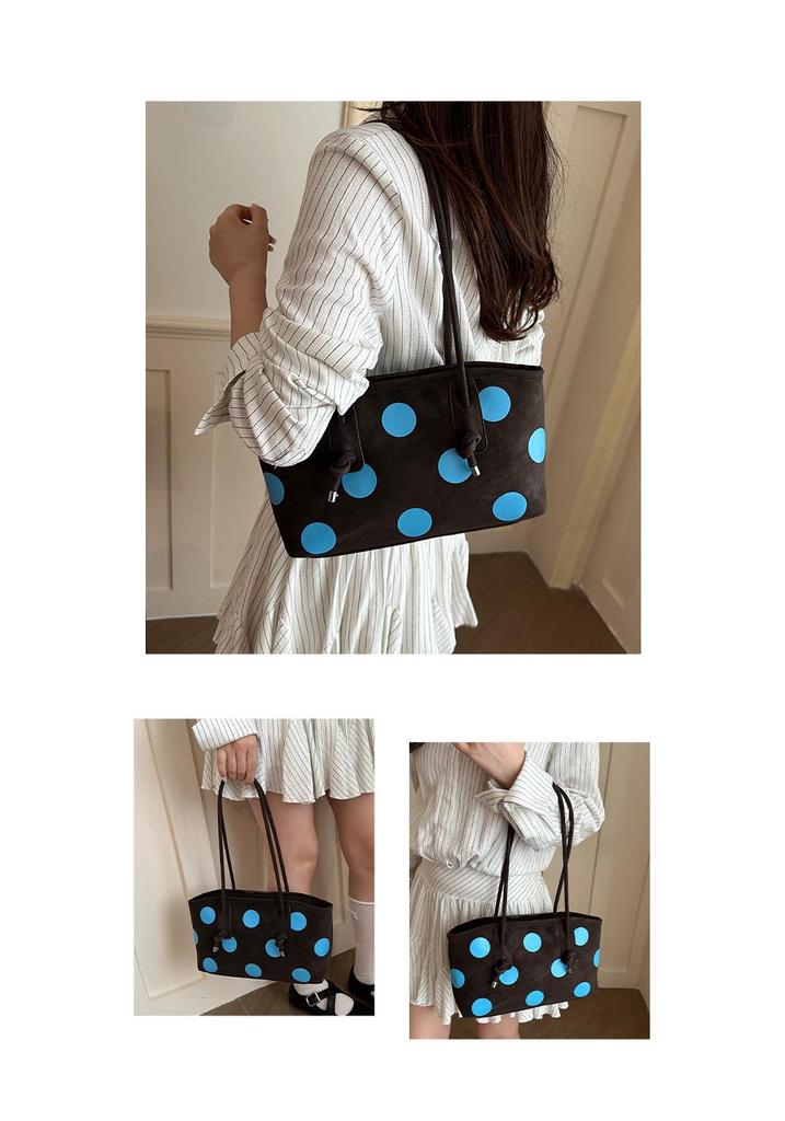 2026 Women's Polka Dot Large Capacity Handbag - Versatile Crossbody/Shoulder Bag for Casual or Commute