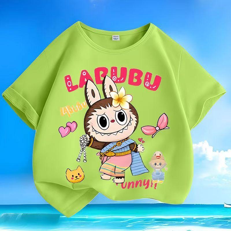 Star Labubued Dětské tričko 3D potisk Vtipné Chlapecké Dívčí Top s krátkým rukávem Ležérní oblečení Léto Roztomilé Oblečení s krátkým rukávem Dárek