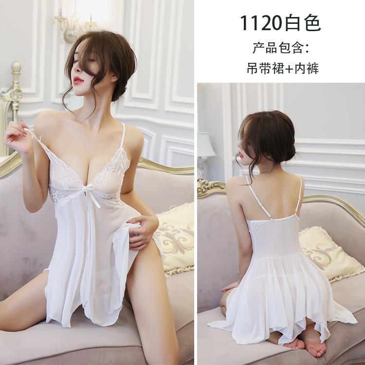 Sexy Lingerie Ladies Sexy Uniform Seduction Suspender Nightgown Lace Pajamas