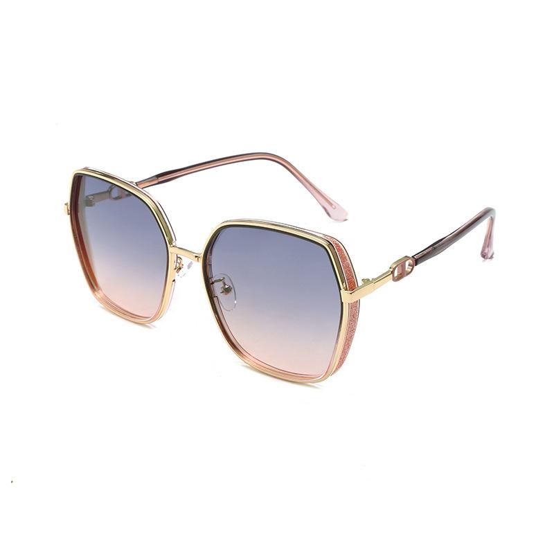 Occhiali da Sole di Alta Gamma con Glitter Laterali per Donna, Occhiali da Sole Polarizzati Moda Lusso Leggero, Tendenza Occhiali da Sole Anti-UV