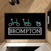 Abstract Art Bicycle Brompton Door Mat Floor Mats Non-slip Pad Rug Slip-resistant Clean Feet Entrance Mat Decoration for Bedroom