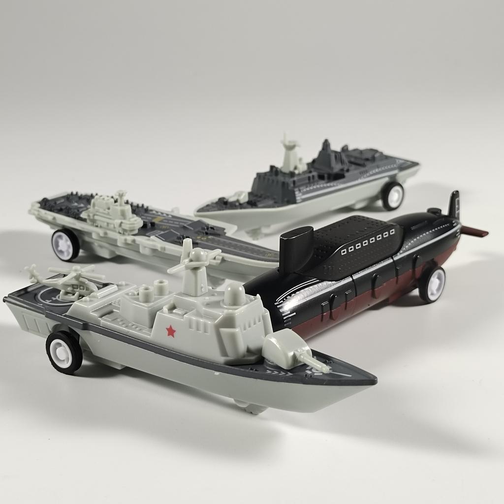 1:64 Cacciatorpediniere Fregata Sottomarino Nucleare Mezzi da Sbarco Modello in Lega pressofusa Ritiro Giocattolo per Bambini Barca Serie Miniauto Compleanno
