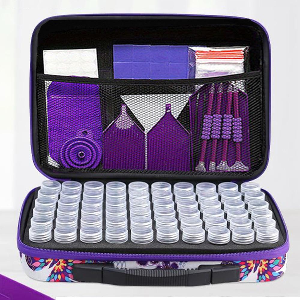 

Butterfly pattern Diamond Painting Storage Case,60 Slots Diamond Art Kits with Accessories for Craft Jewelry Beads Organizer Box