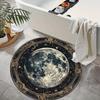 1 Piece Moon Pattern Outdoor Round Carpet Floor Mat Doorway Decorative Carpet Outdoor Patio Camping Carpet Living Room Bathroom Bedroom Decorative