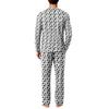 Men's Halloween Print Loose Fit Pajama Set for Casual Sleepwear