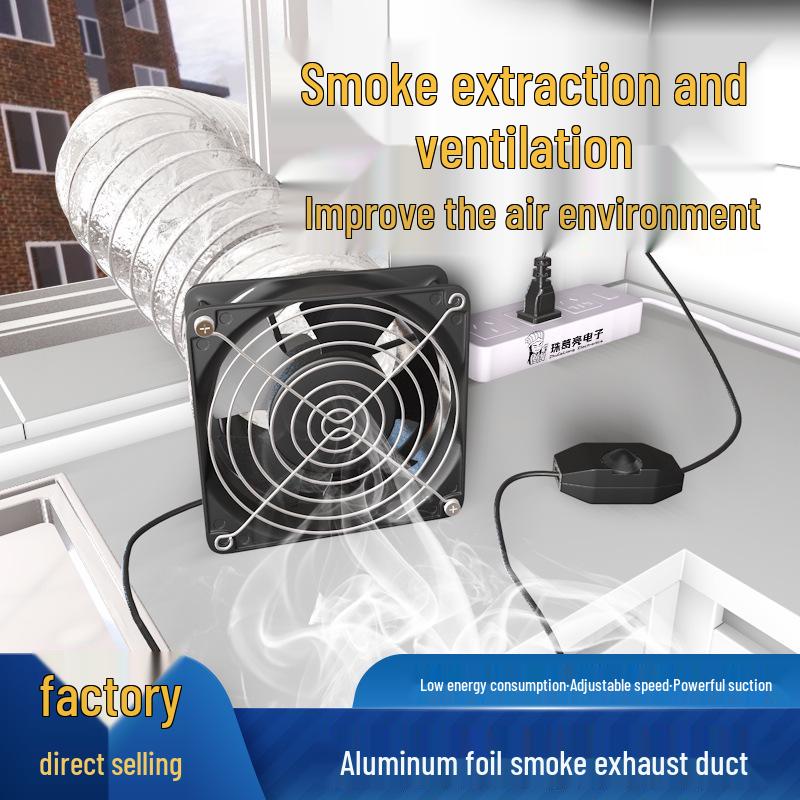 Mini Micro Bathroom & Kitchen Exhaust Fan with Range Hood for Soldering & Ventilation