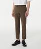Tapered Hidden Banding Crop Slacks [Brown]