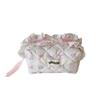 Elegant Korean Style Bow Cosmetic Lace Bag - Portable Skincare & Toiletry Storage for Students