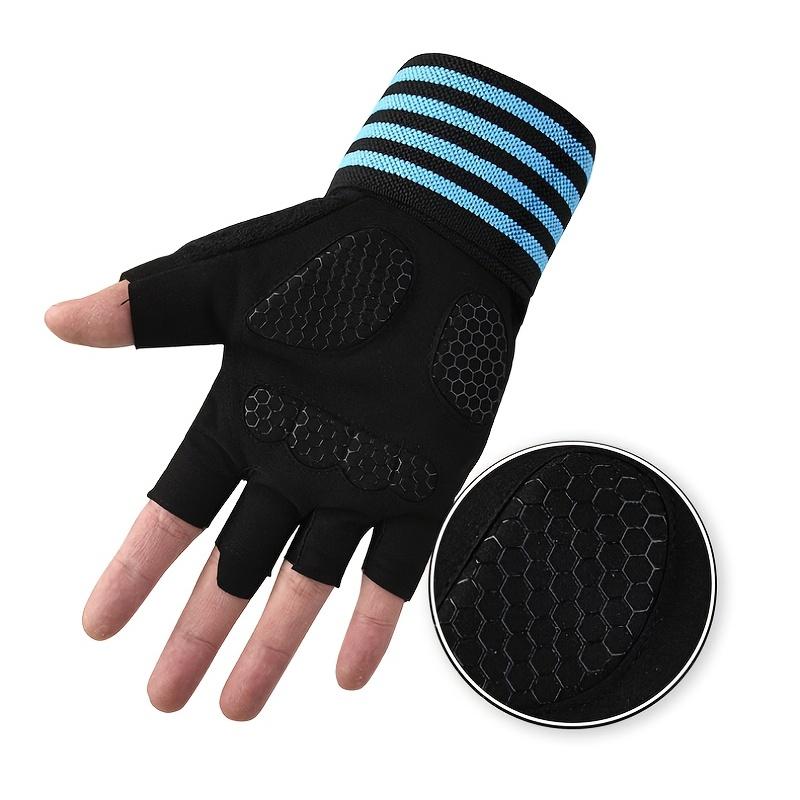 Unisex-Fitnesshandschuhe mit Halbfinger und Handgelenkstütze – Ideal für Hantel- und Stangentraining sowie Radfahren im Freien – Verbesserter Halt und Schutz für die Hände