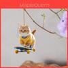 Unique Acrylic Flat Skateboard Cat Car Decoration Adorable Cartoon Style For Interior Charm