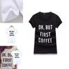 Stylish Cotton Blend Ok But First Coffee Graphic Tee For Youth And Adults