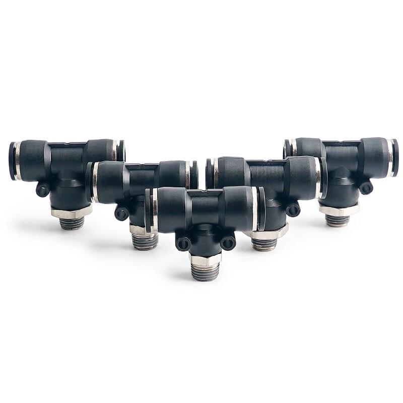 Elecall PB Series Pneumatic Quick Connect T-Fitting CN Plug (adapter Included)