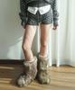SCULPTOR Schneeflocken Strickshorts Grau