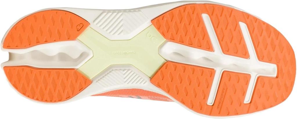 On Cloud Eclipse Running Size Orange and Ivory Women's Shoes, 23.0,