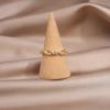 Korean   Fashion Jewelry 14K Real Gold Plated Zircon Hollow Twist Ring Elegant Women's Opening Adjustable Daily Work Rings