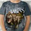 Children's Clothing Boys Tshirt 3D Dinosaur Print Casual Kids Summer Clothes  Clothes Tops Tee