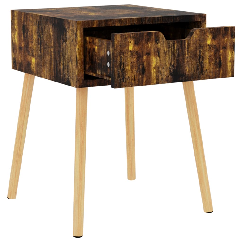 Vidaxl Nightstand, Smoked Oak, 40X40X56 Cm