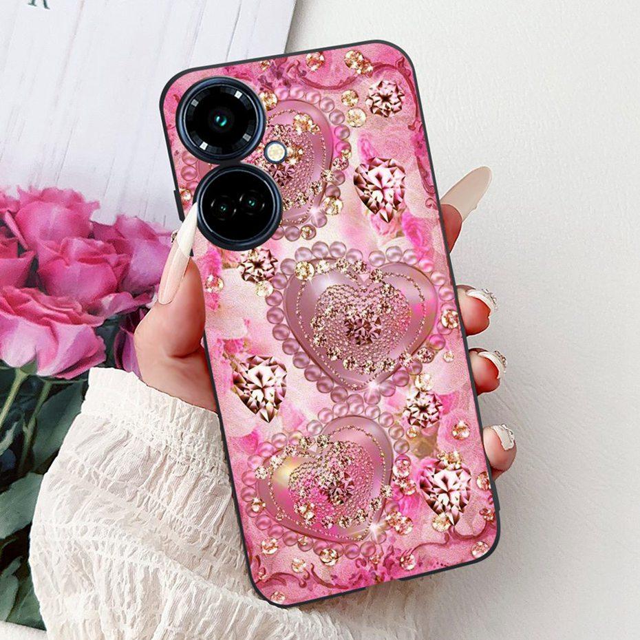New Design Phone Case For Tecno Camon 19 Pro 5G 4G Camon19 Black Silicone Soft Cover For Tecno Camon 19 19Pro 4G Cases Bumpers
