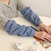 Cotton Checkered Work Sleeves  2set