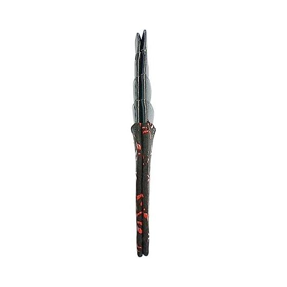 Inden Card Case Slim Thin Deer Leather Black x Red Dragonfly Pattern 2530-21-008 Made in Japan