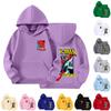 Kids Loose Fit Long Sleeve -Lined Pullover Hoodie with Graphic Print