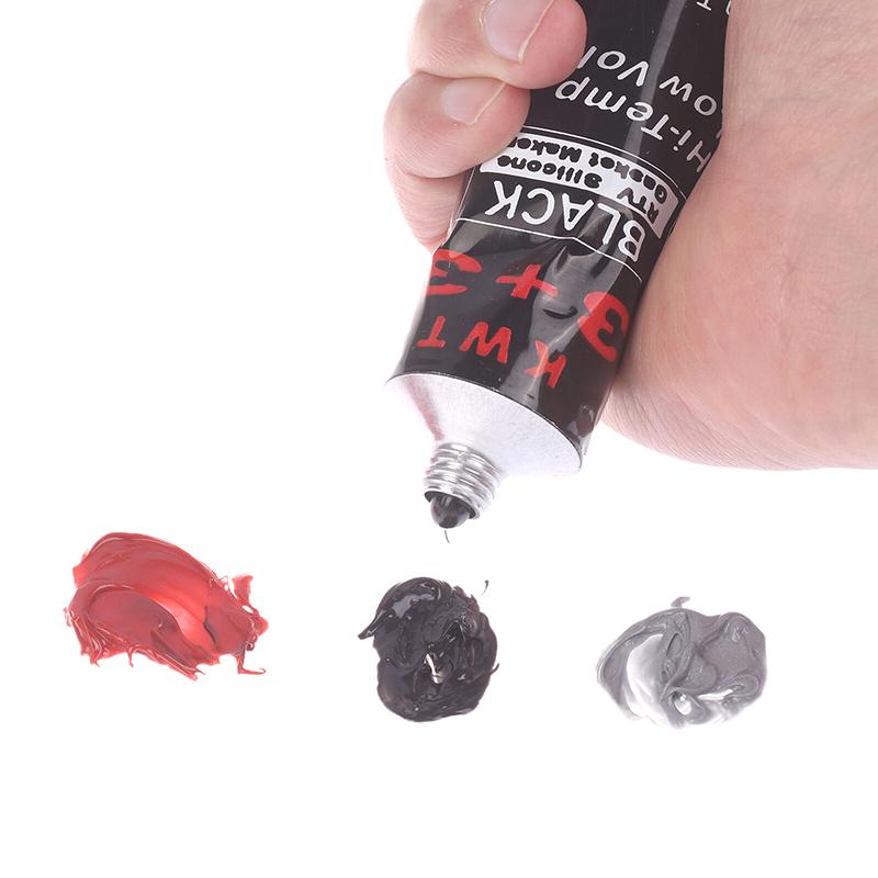 1Pc Auto Dichtungsmittel Rtv Silikon Dichtung Maker 3 + 3 Schwarz Hi-Temp Dichtungsmittel Öl Beständig Für Motoren Automotive Dichtungsmittel