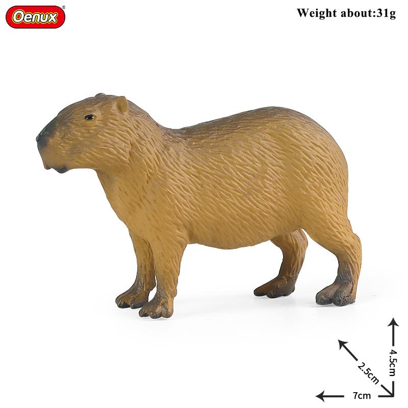 Oenux  Wild Animals Forest Orangutan Pigeon Hedgehog Aardvark Capybara Action Figure Model Figurines Pvc Collection Kids Toy