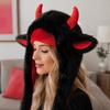 Warm Christmas Elk Hat Plush Ear Protection Cap Lovely Reindeer Antler Hat  Daily