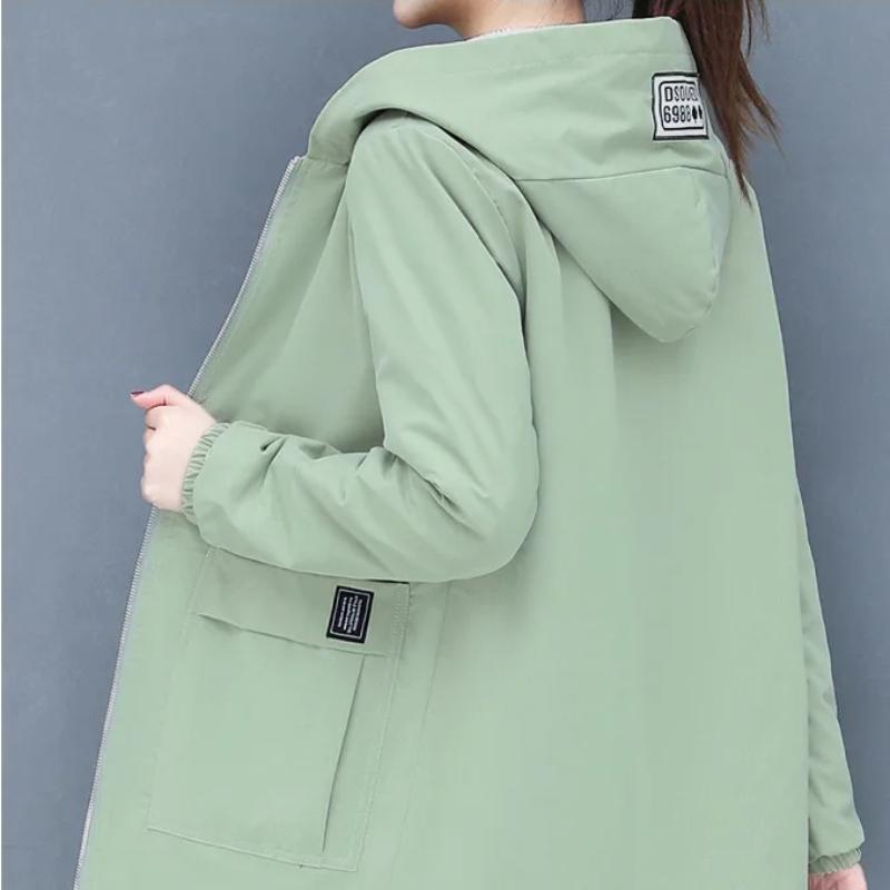 2024 Herbst Winter Neu Dick Warm Lammwolle Baumwollgepolsterter Mantel Damen Mittellang All-fit Locker Kapuzenpullover Damen Bluse