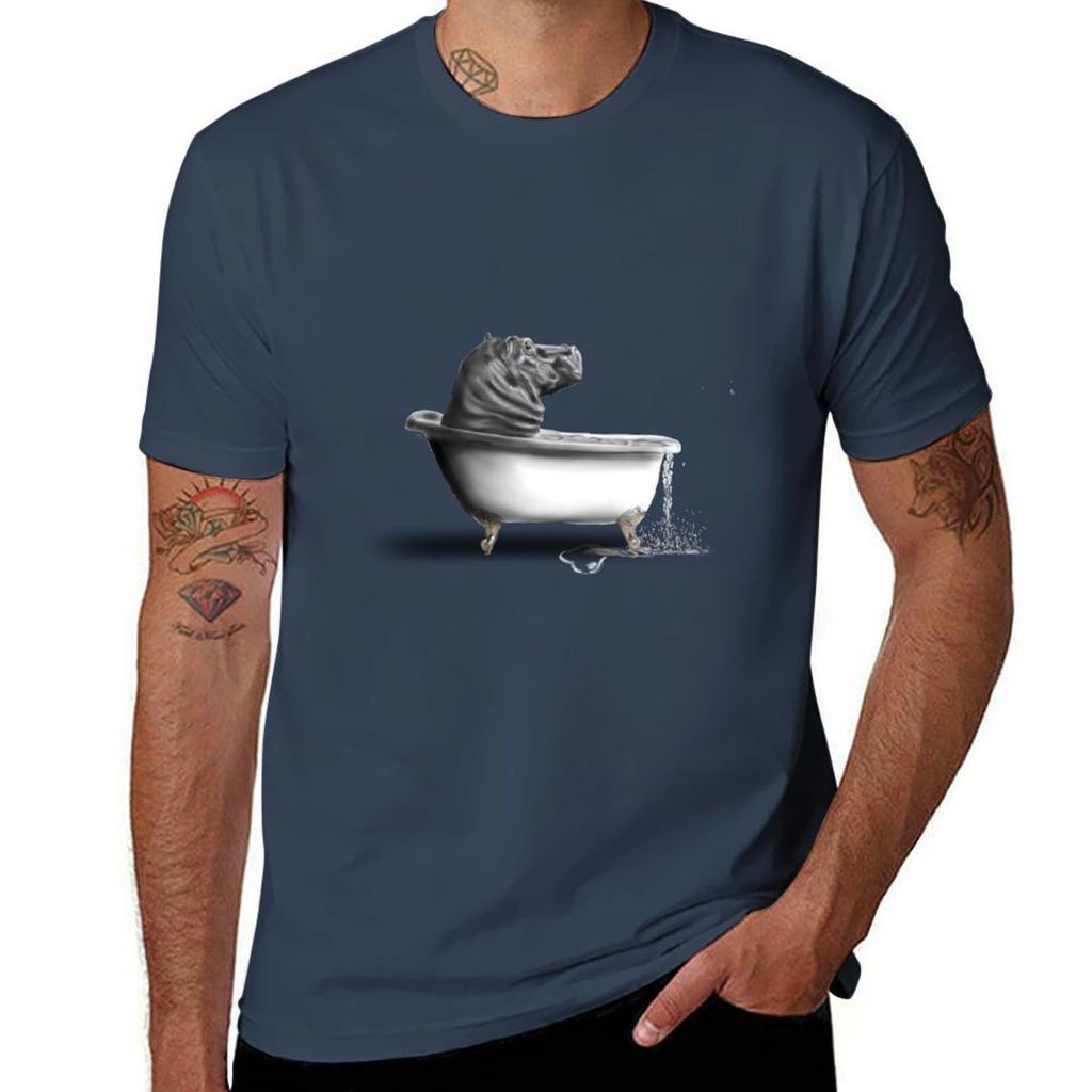Nilpferd in der Badewanne T-Shirt UV-Schutz Outdoor T-Shirt