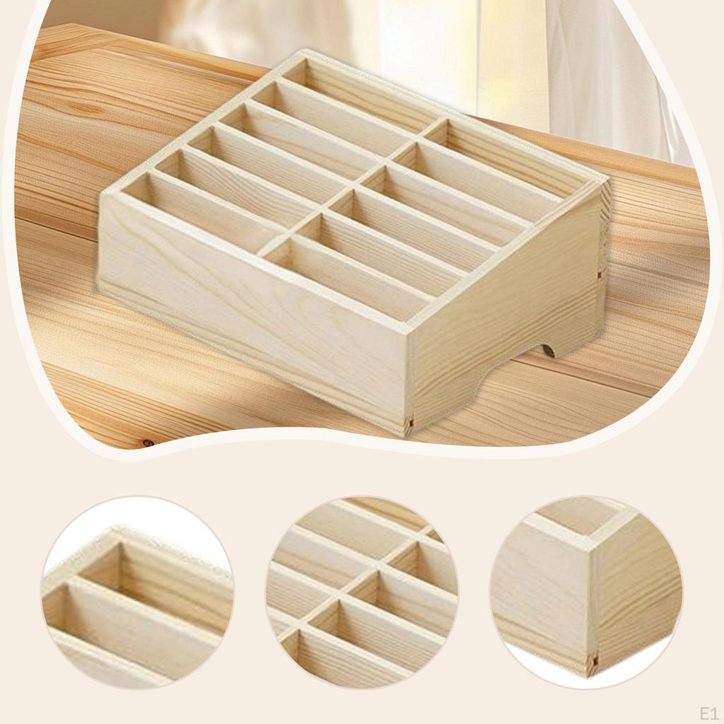 Phone Storage Management 12 Compartment Sundries Container Smartphone Rack for School