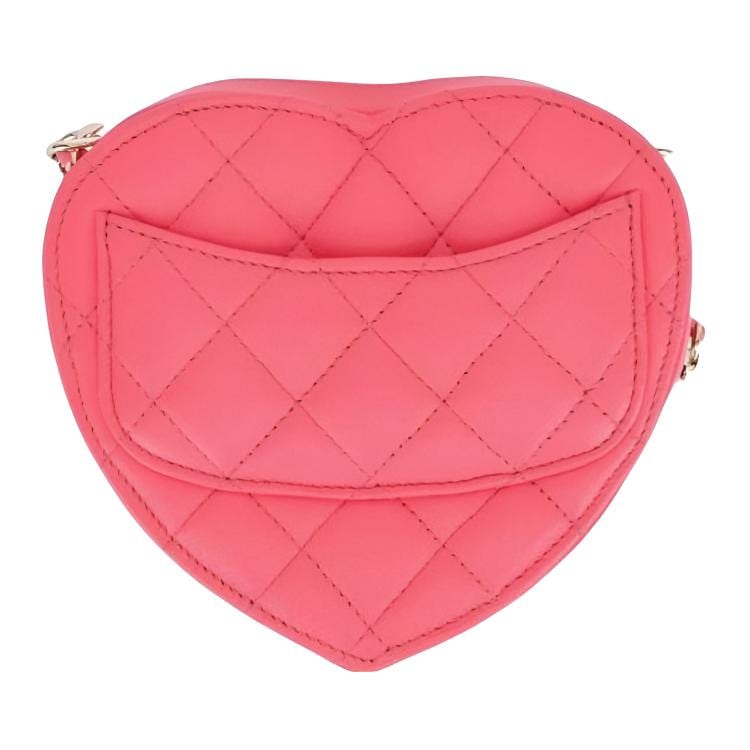Chanel 22SS Sheepskin Heart Bag, Crossbody Bag, Shoulder Bag Women's Peach Pink AP2784-B08163-NH621