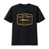 SALTY CREW Maglietta Nera Intenso con Stampa Pesce Spada 'Trova Rifugio Nel Mare' Taglia Media Design a 2 Lati vintage Lavata Stilosa