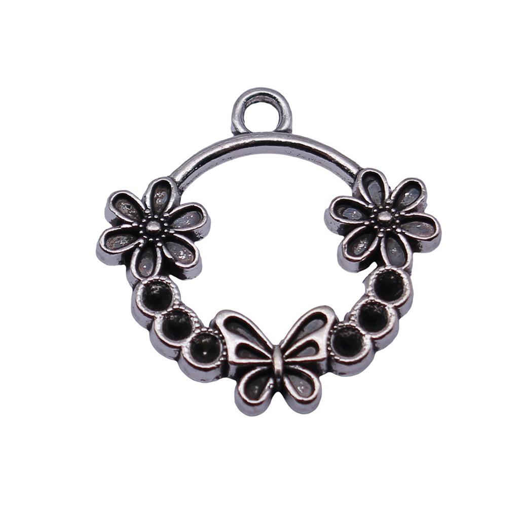 Flowers Of Life Charms Vintage Alloy Pendants For Nature Inspired Jewelry Making