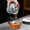 Hand-Painted Dragon Ceramic Gaiwan Tea Set