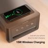 Monitor Stand Riser USB3.0 Hub Support Data Transfer and Wireless Charging with Drawer Storage Box Desk Organizer for Laptop PC