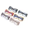 Cat Eye Flat Mirror Women Polygon Fashion Eyeglasses Frame Anti Blue Light Optical Clear Lens Eyewear New Retro Glasses Frame