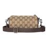 GUCCI Adjustable Strap Canvas With Leather Trim Shoulder Bag, Crossbody Bag Men's Beige & Brown 834269-FAEON-9750