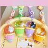 Charming Cartoon Style Mini Ice Cream Cone Keyring Delightful Acrylic Keychain Accessory