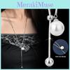 Elegant Long Pearl Necklace For Women In Titanium Steel With Geometric Design Ideal For Fall And Fashion Winter
