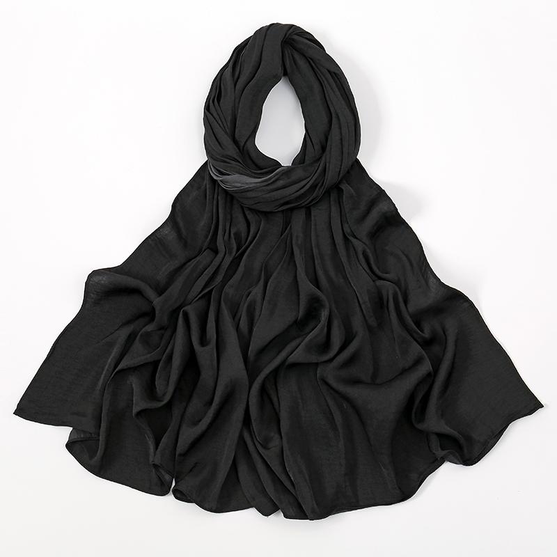 Premium Velvet Silk Hijab Scarf For Women Muslim Scarves Plain Shawls Solid Headscarf Wraps Islam Turban Headband Femme Ramadan