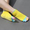 Women's Cotton Five-Finger Short Yoga Socks