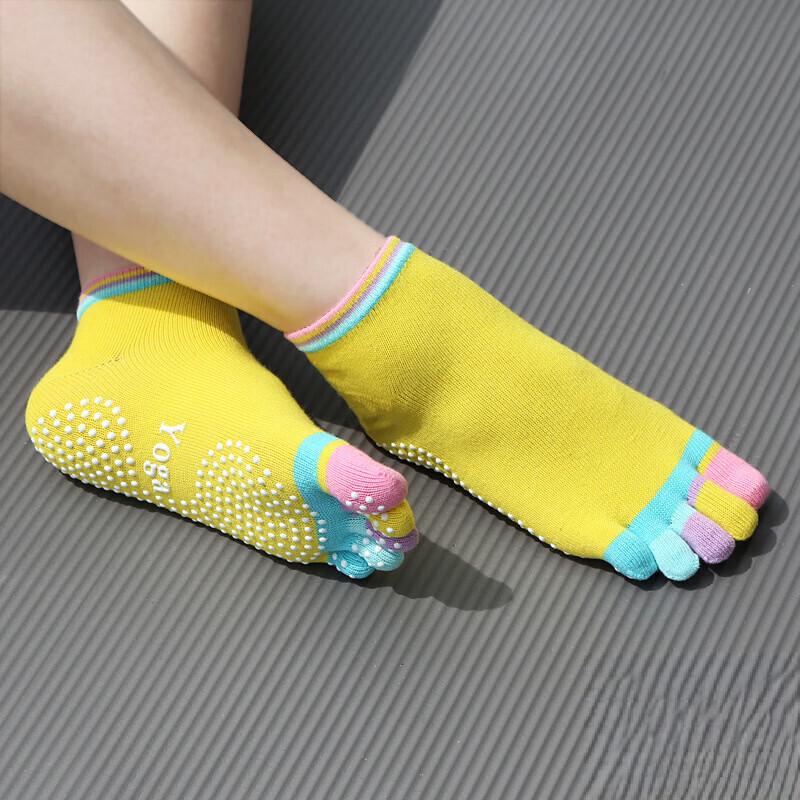 Women's Cotton Five-Finger Short Yoga Socks