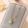 Natural Blue Stone Necklace, Light Luxury Versatile Elegant Delicate Design, Minimalist Chic Fashion Collarbone Chain