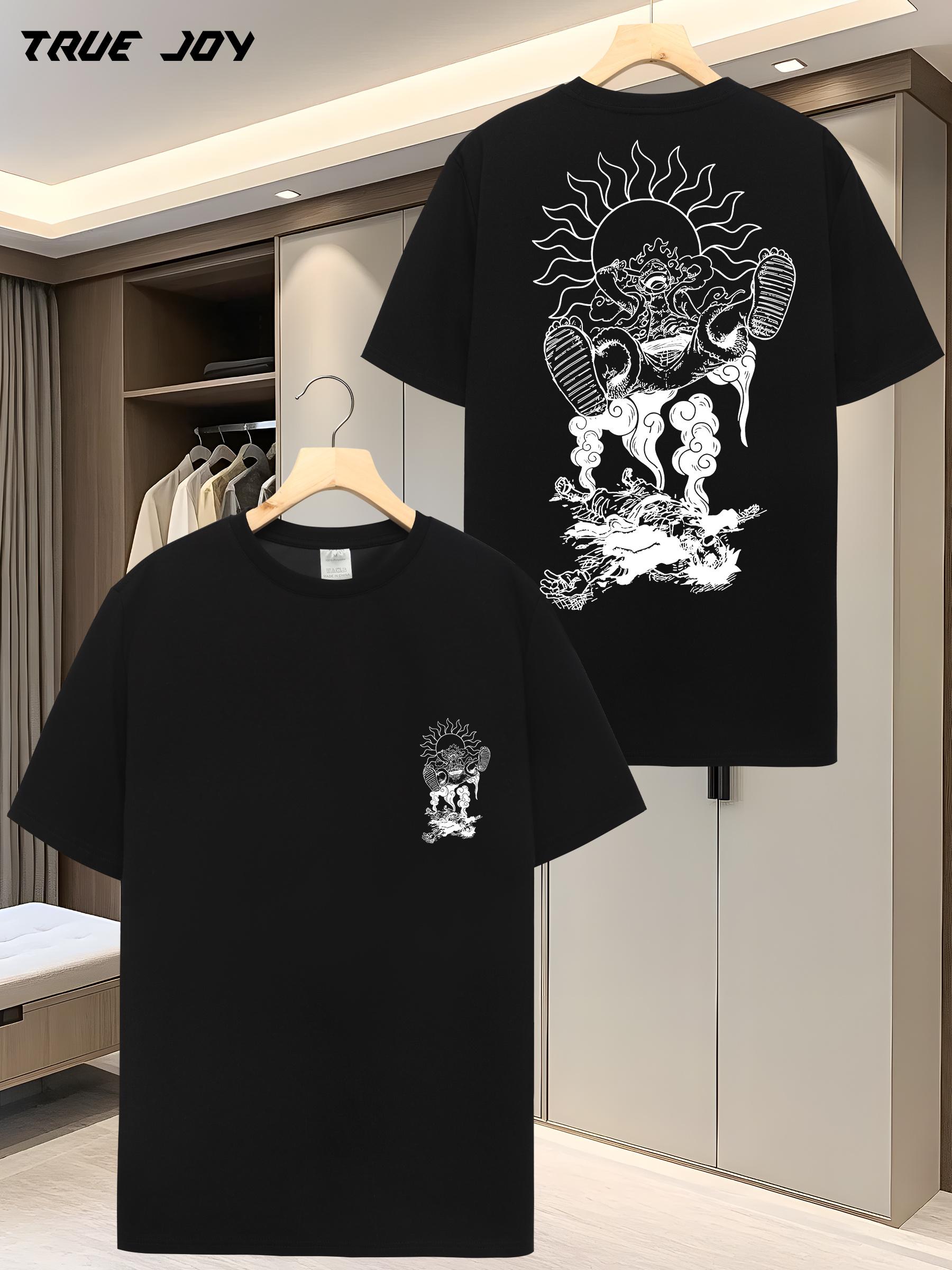 Vintage Mythical Back Print T-shirt - Dark-colored Breathable Quick-Dry Tee XXXL