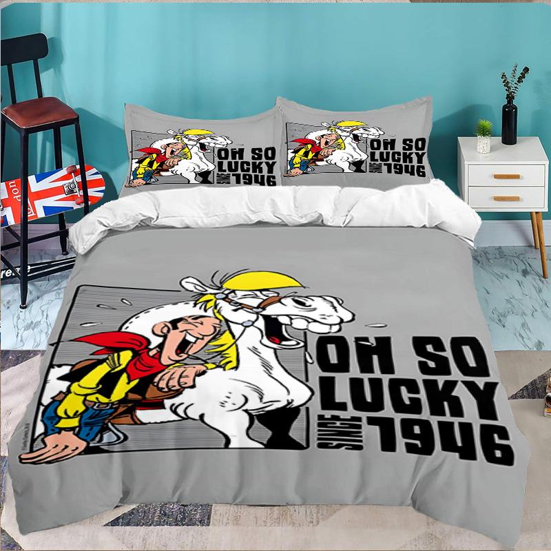 Cowboy Horseback Luke 3pcs Bedding Set,Including 1pc Duvet Cover And 2pcs Pillowcases Perfect Gift for Christmas,Ideal for Bedroom, Dormitory