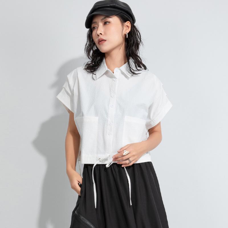 2025 Fall Women's Loose Short Sleeve Blouse - Chic, Casual & Stylish