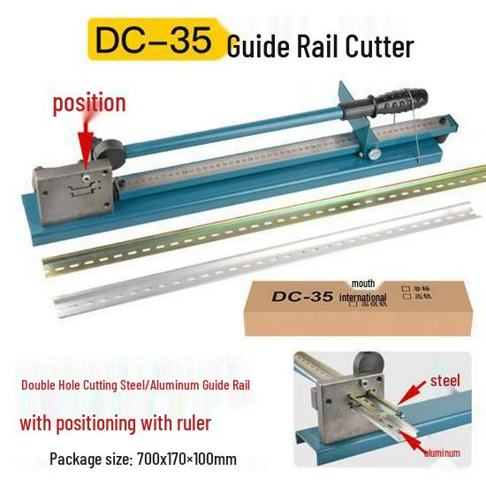 DC35 Führungsschienenschneider aus Aluminium und Stahl für Einzel-/Doppelloch- und PVC-Drahtrohrschnitte